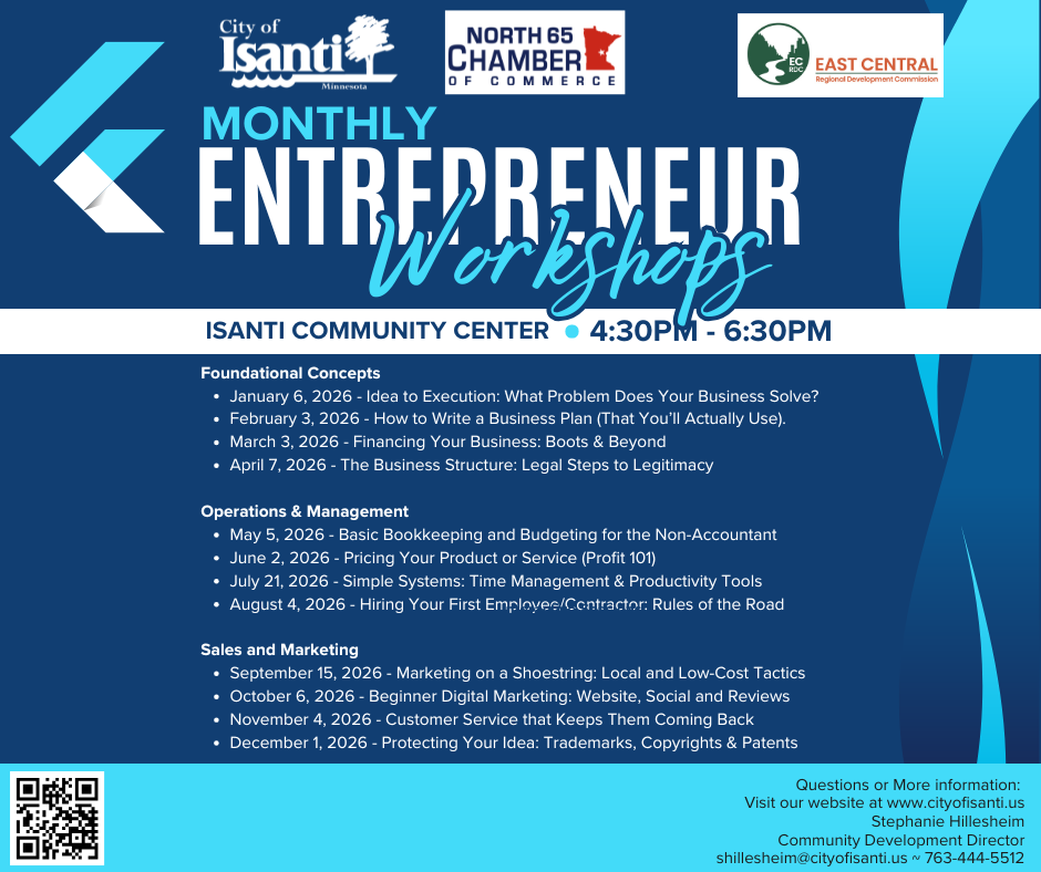 Entrepreneur Workshops 2026 - January (Facebook Post)